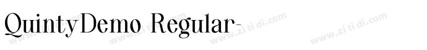 QuintyDemo Regular字体转换